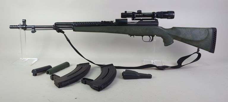 Norinco/ Poly USA SKS 7.62x39 Cal  Rifle SN# 11187792I, 3 Total Mags, Bushnell Sportview Scope, Nylon Sling, Additional Parts, In Soft Case image