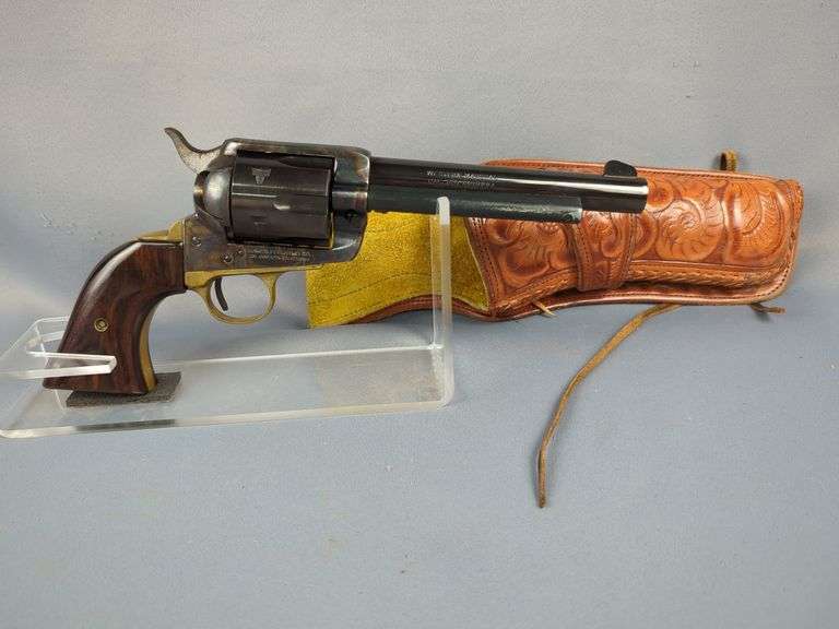 J.P. Sauer & Sohn/ Hawes Firearms Western Marshal .357 Mag 6-Shot Revolver SN# 15649/3, Made in West Germany, In Tooled Leather Holster image