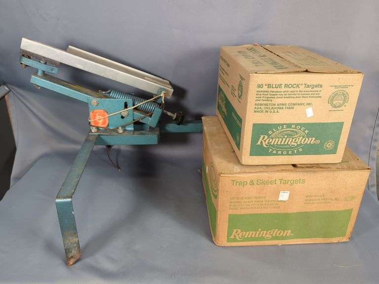Hoppe's 9 Pigeon Thrower, Remington 'Blue Rock Targets, Qty 90, And Remington Trap & Skeet Targets, Approx Qty 135 image