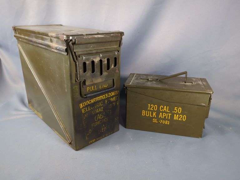 Ammo Cans, 14.5" X 8.25" X 18", And 7.5" X 12" X 6" image