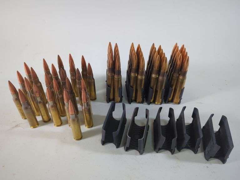 7.62x57mm Ammo, Approx 48 Rounds And 9 Clips, Local Pickup Only image
