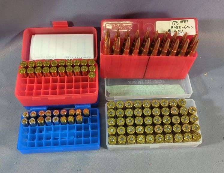 Ammo And Ammo Cases, Includes 38spl, 380, 45 Auto, And 30-06 image