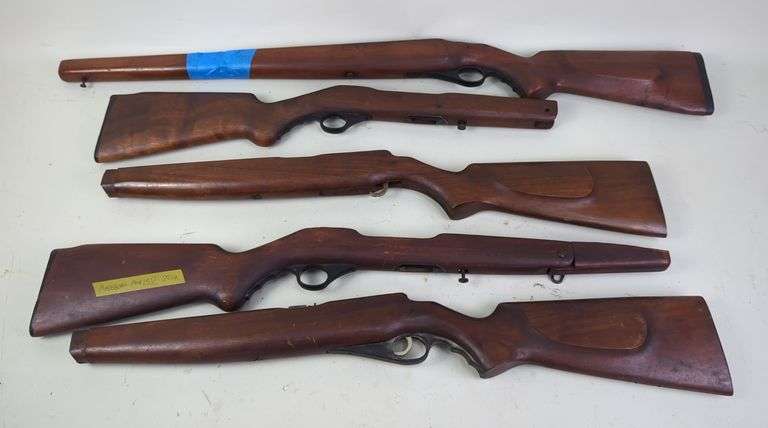 Wood Firearm Stocks, Qty 5, Various Styles And Lengths image