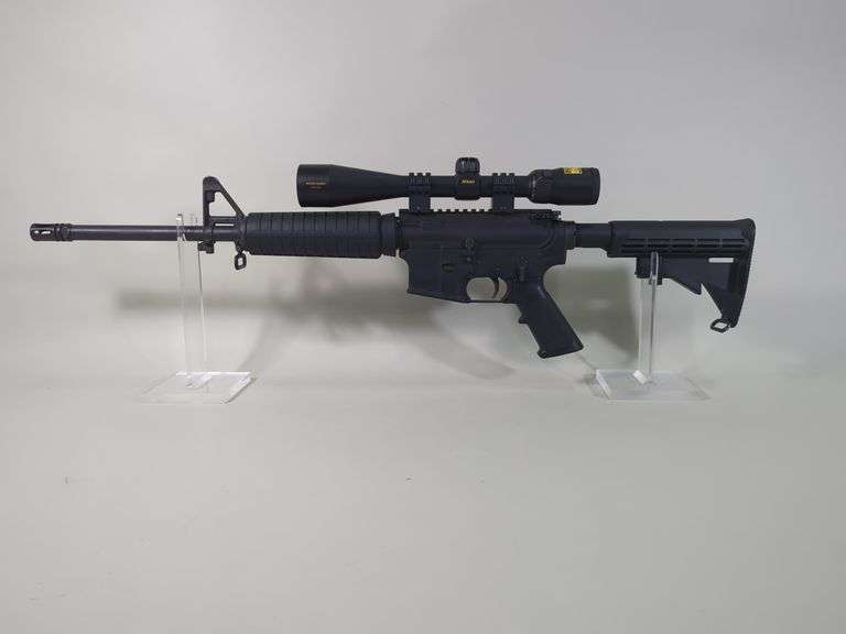 Colt Defense M4 Carbine 5.56 Nato Rifle SN# LE489804, Adjustable Stock, Nikon Active Target Special 4-12x40 Scope With Active Target BDC Reticle, 1:7 Twist, No Mag image