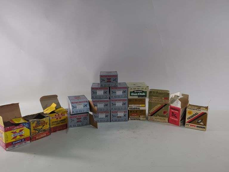 Winchester, Federal And Peters 20 Ga Ammo, Approx Qty 319, Remington, Federal And Winchester 12 Ga Ammo, Approx Qty 60, Local Pickup Only image