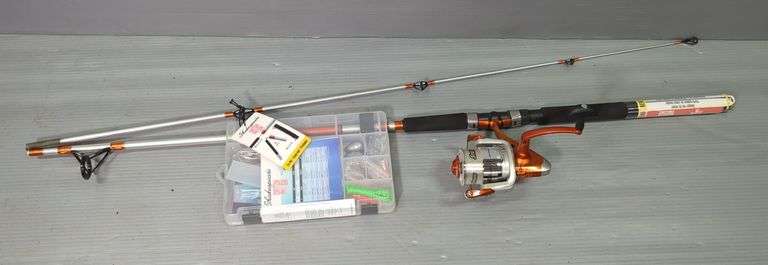 Shakespeare "Catch More Fish" Kit With 7' Rod #01C18BK, Reel #CF25P50, And Tacklebox With Assorted Tackle image