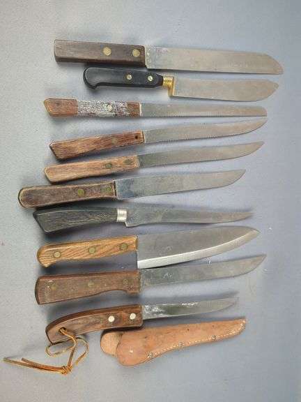 Fixed Blade Knives, Various Types And Sizes, Qty 10 image