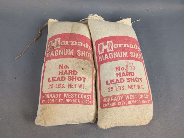 Hornady 25 lb Magnum Shot No. 7 1/2, And Hornady 25 lb Magnum Shot, Marking Is Faded But Believed To Be 7 Or 7 1/2 image