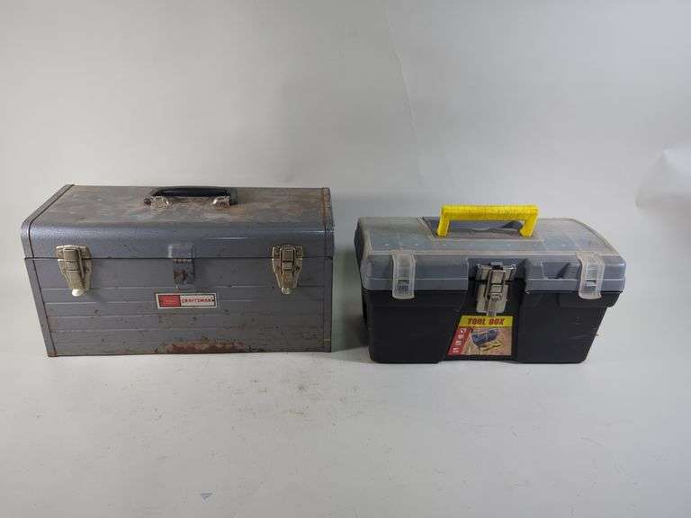 Toolboxes And Hand Tools, Includes Pipe Wrenches, Scrapers, Hand Saw, Wrenches, Sockets And More image