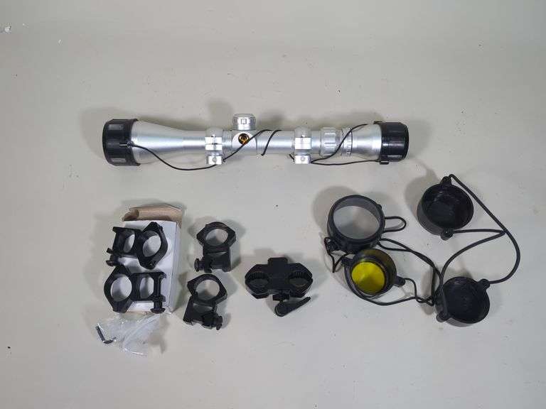 Simmons No. 800480 3-9x40 8-Point Scope, Extra Scope Covers, And Scope Rings image
