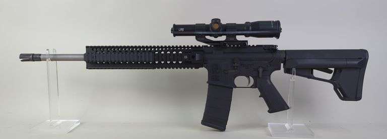 Spike's Tactical Zombie Mod SL15 5.56x45 Nato  Rifle SN# SAR20668, 5 Total Mags, Adjustable Stock, Burris P.E.P.R LRS 1x-4x Fullfield 30 Scope, In Hard Case image