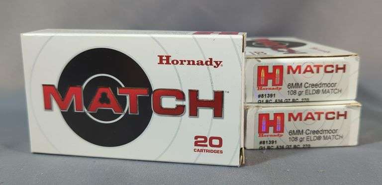 Hornady 6mm Creedmoor Ammo, Approx 60 Rounds, Local Pickup Only image