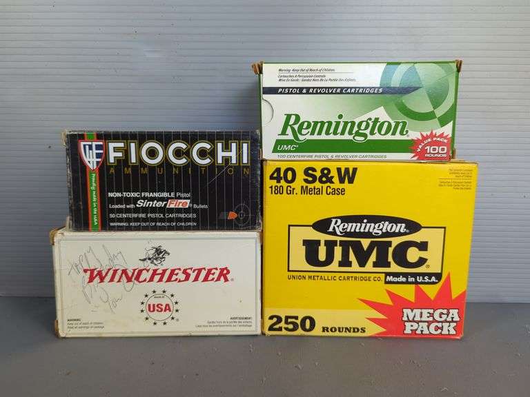 Remington, Winchester, And Fiocchi .40 S&W Ammo, Approx 371 Rounds, Local Pickup Only image
