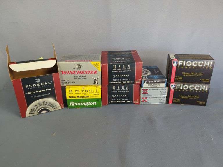Federal, Fiocchi, And Winchester 12 ga Ammo, Approx 119 Rds, And Remingtion 20 ga Ammo, Approx 25 Rds, Local Pickup Only image