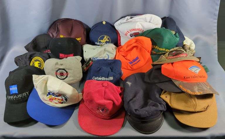 Cap Collection Including Leupold, NRA, Bass Pro Shops, Hodgdon Powder, Zeiss Conquest Rifle Scopes, Wolverine Boots And Shoes, Ballard, Duxbak, And More, Total Qty 29 image
