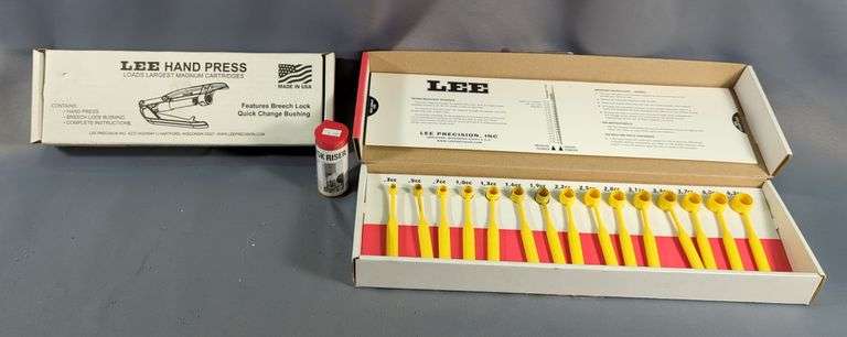 Lee Hand Press #90685, Powder Measure Kit, And Auto-Disk Riser image