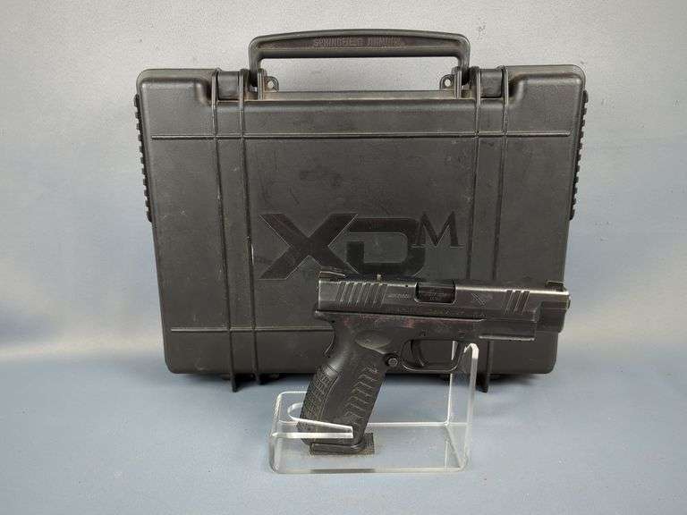 Croatia/ SI / Springfield Armory USA XDM-40 .40 S&W Pistol SN# MG171868, Paddle Holster, Duel Mag Holder, Extra Grips, Speed Loader, Paperwork, Etching On Gun Says 2009 NRA Hand Gun Of The Year, In Hard Case image