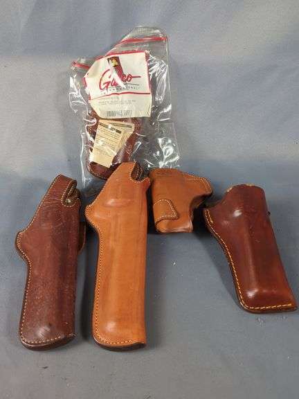 Leather Handgun Holsters, Brands Include Blackhawk, Triple K, Bianchi, And Galco, Total Qty 5 image