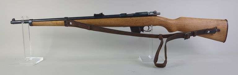 Spain/ CAI Destroyer 9mm Bergmann Bolt Action Rifle SN# 43552, Flaming Bomb Marks, Leather Sling image
