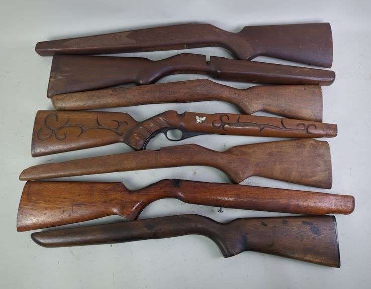 Bolt Action Rifle Wood Stocks, Qty 7, Various Styles And Lengths image
