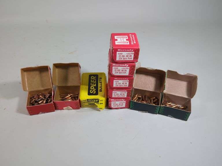 Hornady, Sierra And Speer 22 Cal Bullets, Total Approx Qty 950 image