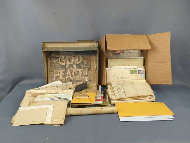 Antique And Vintage Correspondence, Pictures, Letters, Postcards, And More, Dates Range From 1880s To 1950s image