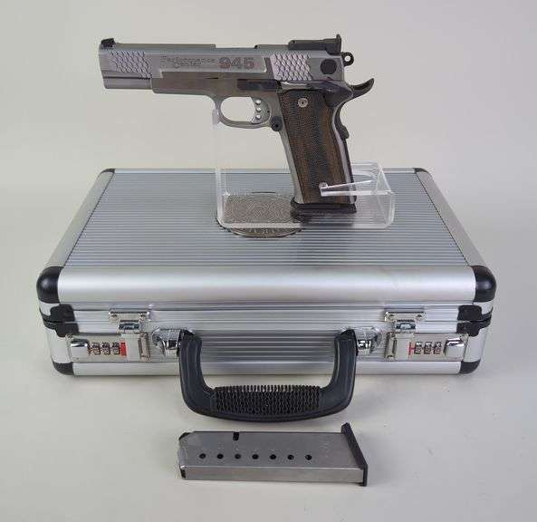 Smith & Wesson Performance Center 945-1 .45 ACP  Pistol SN# RSA1575, 2 Total Mags, Case Code Is Currently Set To 000, In Lockable Hard Case image