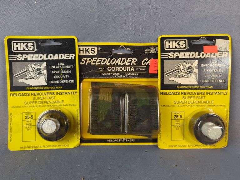 HKS Speedloader Model 25-5, Qty 2, And HKS Speedloader Case image