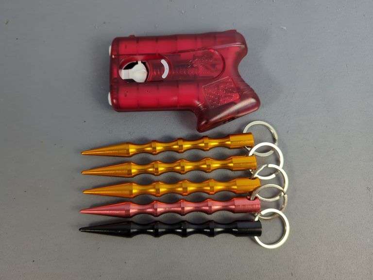 Window Breaker Keychain Spikes Qty 5 And Kimber Pepper Blaster 2 image