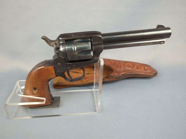 Colt Single Action Frontier Scout .22 LR 6-Shot Revolver SN# 130854F, In Tooled Leather Holster image