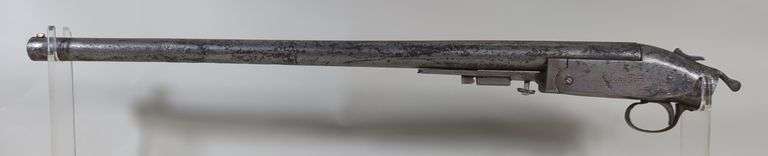 Long Tom Single Shot 12 ga Top Break Shotgun Receiver SN# Not Found, Bored Choke, Receiver, Barrel, And Trigger Only image