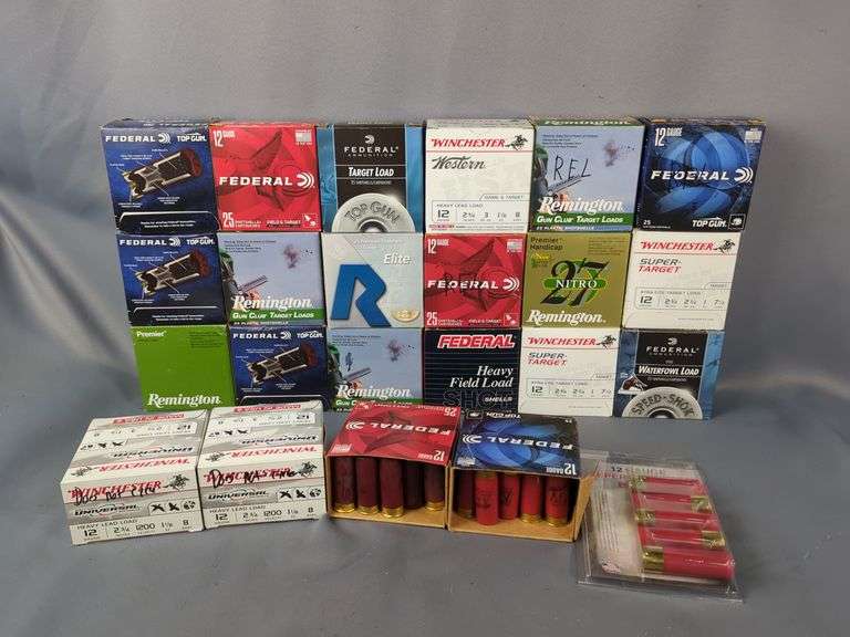 12ga Ammo, Includes Mixed Brands And Loads, Dragon Breath Shot, Many Partial Boxes And Reloads, Approx 540 Total Rounds, Local Pickup Only image