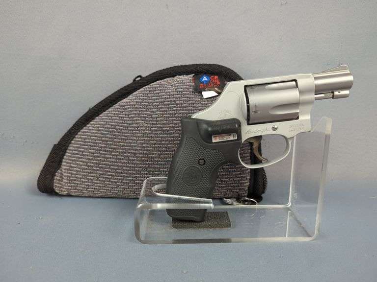 Smith & Wesson Airweight Model 637-2 .38 S&W Spl+P 5-Shot Revolver SN# DCT2569, Crimson Trace Laser Built Into Grip, In Soft Case image