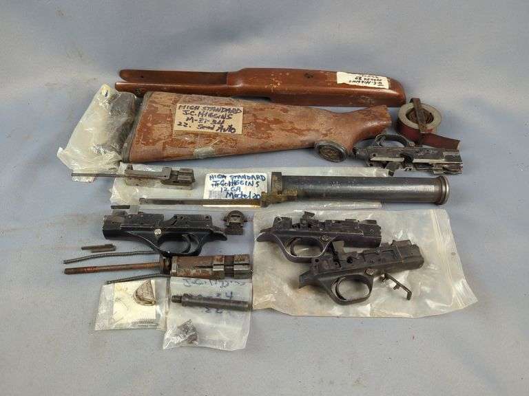 High Standard/ J.C. Higgins M-30-34 Gun Parts, Includes Stock, Trigger Groups, Springs, And More, And High Standard Model 20 12 ga Pump Tube image
