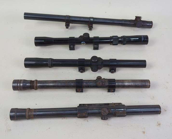 Scope Collection, Includes BSA R3-7x20, Glenfield 4x15, Weaver B4, JC Higgins 4x, And Mossberg No. M4(b) image
