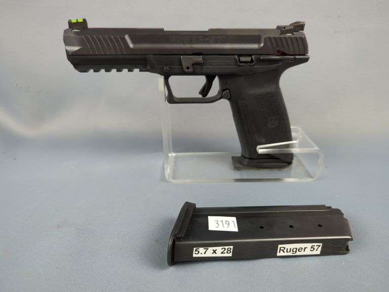 Ruger 57 5.7x28 Cal Pistol SN# 643-37308, 2 Total Mags, Fiber Optic Front Sight image