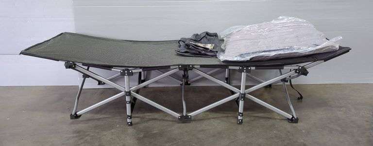 Folding Camping Cot with Carry Bag and Pad image