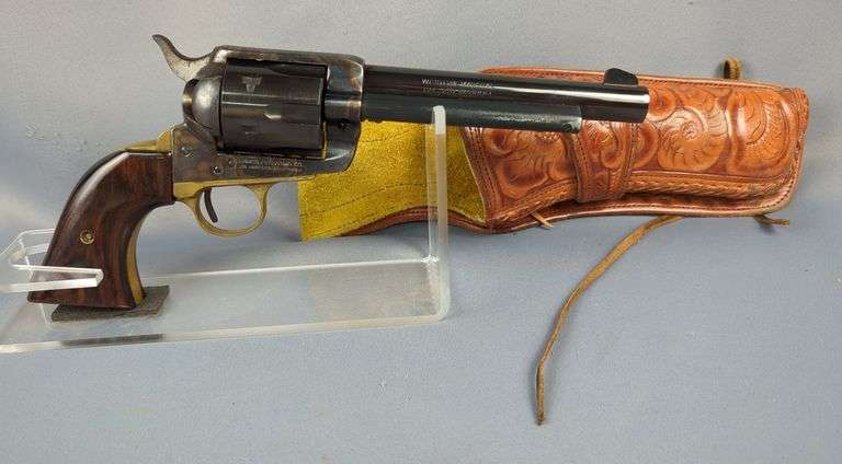 J.P. Sauer & Sohn/ Hawes Firearms Western Marshal .357 Mag 6-Shot Revolver SN# 15649/3, Made in West Germany, In Tooled Leather Holster image