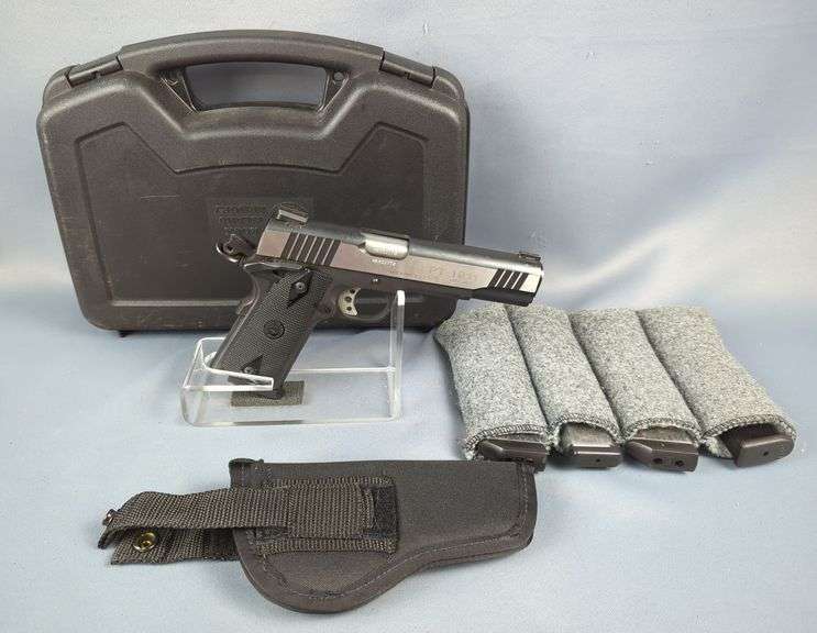 Forjas Taurus/ Taurus Int'l PT 1911 .45 ACP Pistol SN# NBR32778, 5 Total Mags, Extra Wood Grips, Nylon Holster, Paperwork, In Hard Case image