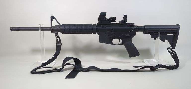 Ruger AR-556 5.56 Nato Rifle SN# 859-63364, 1:8 Twist, Tacticon Red/Green Sight, Flip Up Rear Sight, Adjustable Stock, Sling, No Mag image