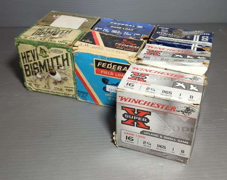 Winchester Super X, Fiocchi, Federal, And Hevi-Shot 16 ga Ammo, Approx 168 Rds, Local Pickup Only image