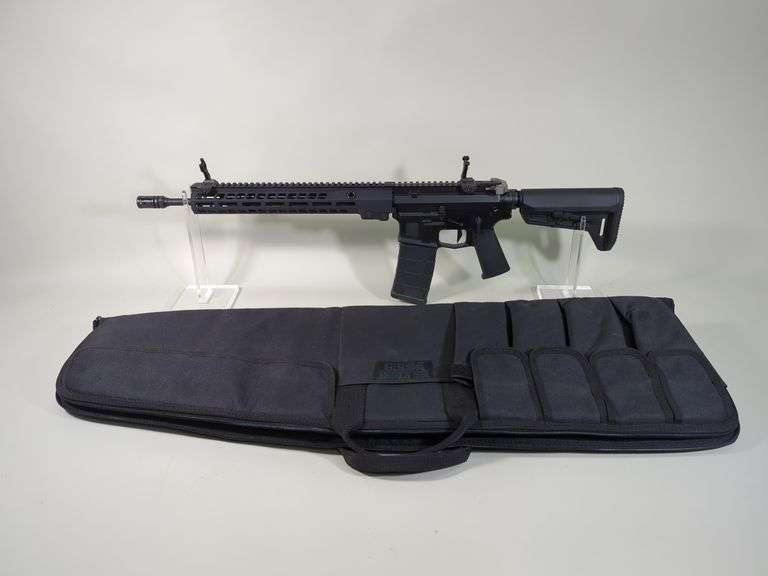 Aero Precision Thunder Ranch TR15 5.56 Nato Rifle SN# TR11223, Flip Up Peep Sights, Adjustable Stock, In Soft Case image