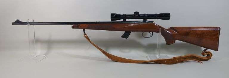Remington 541-S Custom Sporter .22 SLLR Bolt Action Rifle SN# 1163444, Bushnell 4x Banner Scope, Leather Sling image