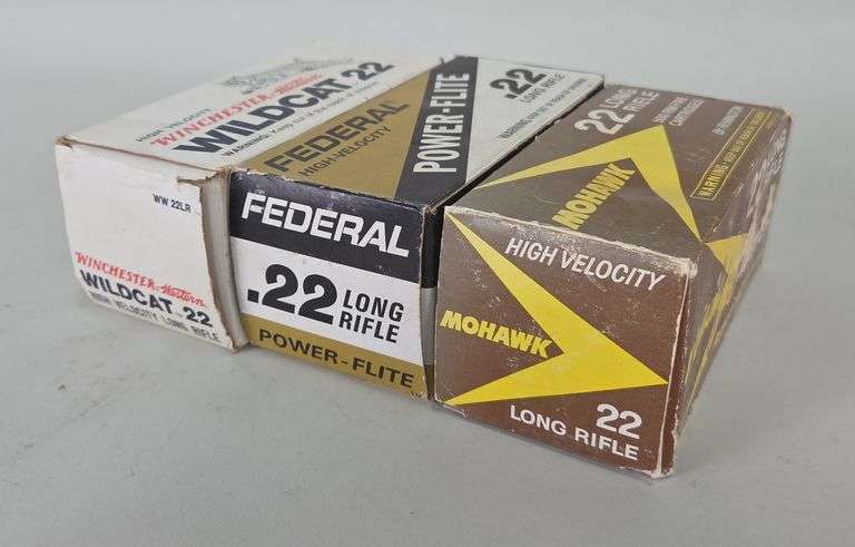 Winchester Western Wildcat, Federal Power-Flite, And Mohawk High Velocity .22 LR Ammo, Approx 1400 Rds, Local Pickup Only image