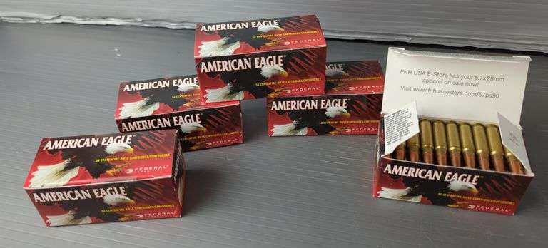 American Eagle 5.7x28mm FMJ Ammunition, Approx 250 Rds, Local Pickup Only image