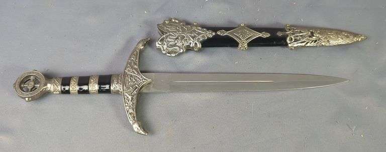 Dagger With 10.5" Blade In Scabbard image