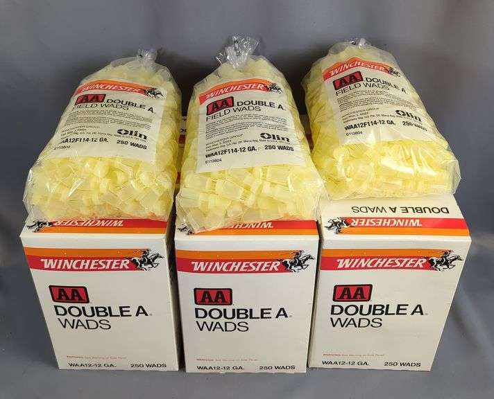 Winchester AA Double A Wads WAA12-12 ga, 9 Boxes, And Winchester AA Double A Field Wads WAA12F114-12 ga, 3 Bags image