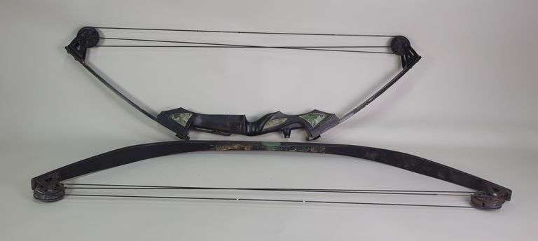 Indian Archery Forager Model 208 Compound Bow, 30" Draw, 50lb Peak Wt, And Indian Archery Stalker Compound Bow, Unknown Wt And Draw image