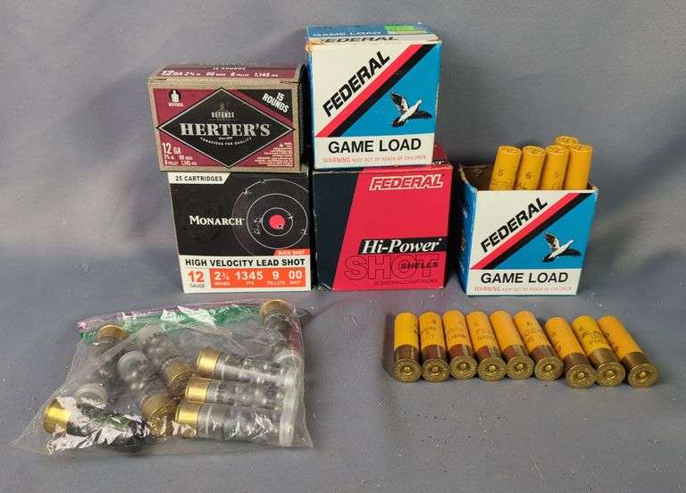 12 ga And 20 ga Shotgun Ammo, Brands Include Herter's Federal, Monarch, And More, Approx 127 Total Rds, Local Pickup Only image
