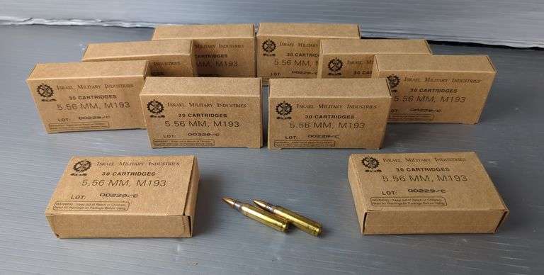 IMI 5.56mm, M193 Cartridges, Approx 300 Rds, Local Pickup Only image